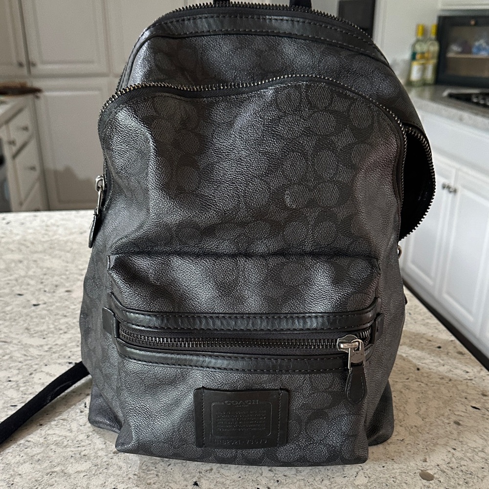 Coach Black Backpack Sleek Urban Design